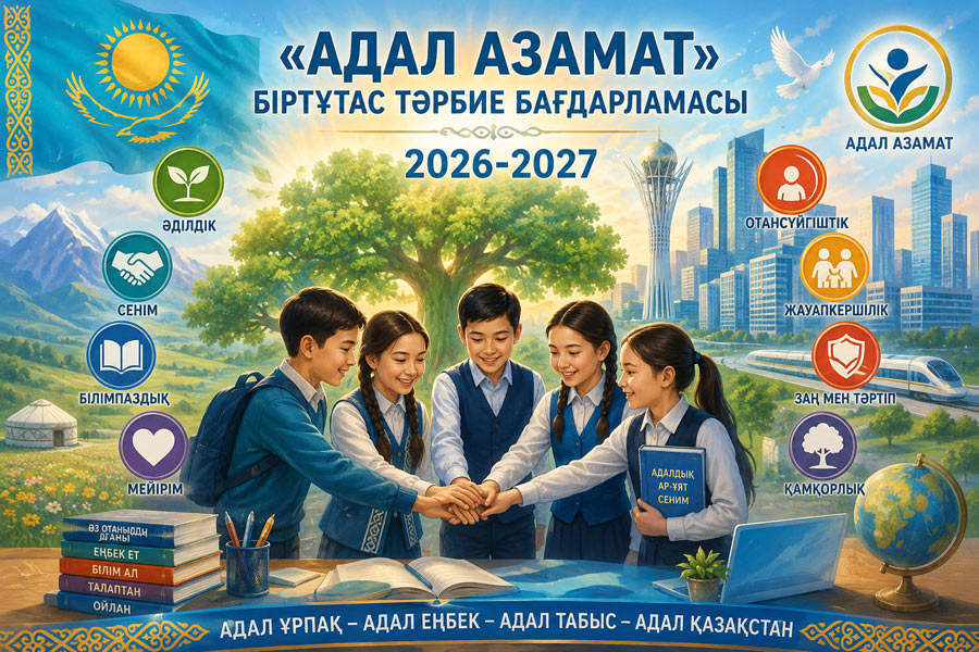 "Адал азамат" біртұтас тәрбие бағдарламасы 2026-2027 оқу жылы